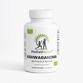 Organic Ashwagandha Capsules – 60 Count | Stress Support, Sleep, Energy & Focus | With Black Pepper for Absorption | Vegan & Non-GMO