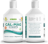 Swedish Nutra Cal-Mag Liquid | Calcium Magnesium Vitamin D3 & Zinc | Vegan | 33 Shots | 500 ml