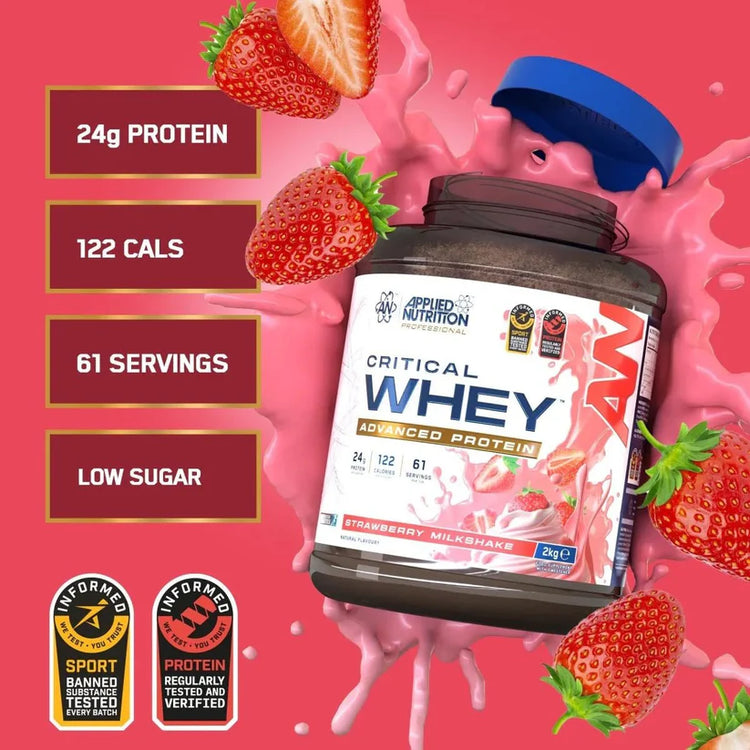 Applied Nutrition Critical Whey 2kg Strawberry Milkshake