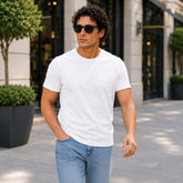 Essential Crew Neck T-Shirt – White | 100% Cotton | 160 GSM | Regular Fit