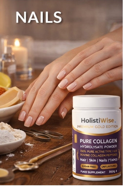 Hydrolysed Collagen Peptides Powder | 10,000mg | Type I & III | Halal | Grass Fed Bovine | Unflavoured 300g UK