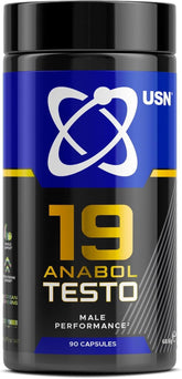 USN 19-Anabol Testo 90 Caps | Natural Testosterone Support | Muscle Growth, Strength & Recovery Booster | Anti-Catabolic Formula for Men
