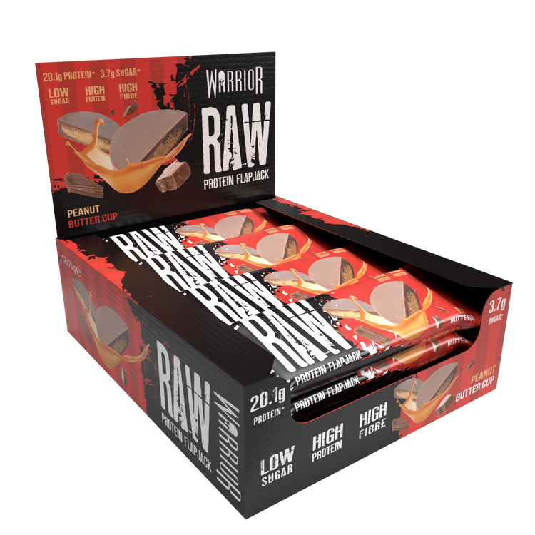 Warrior Raw Protein Flapjack 12x75g Peanut Butter Cup