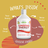 Swedish Nutra Liquid Ginseng Supplement 500ml | Panax & Siberian Ginseng | Vitamin C & B12 | Natural Ginger | Vegan