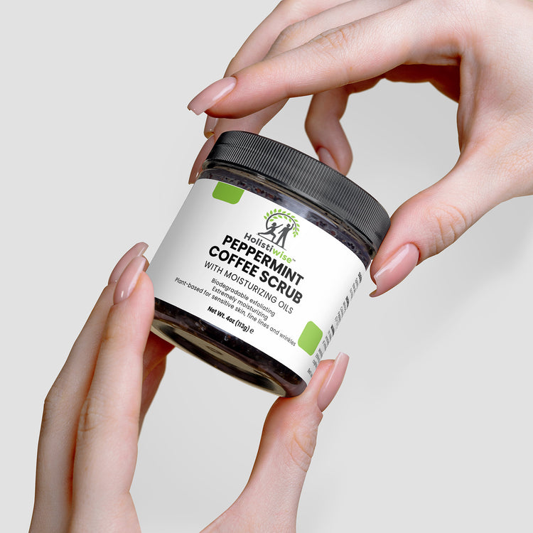 Peppermint Coffee Scrub – Organic Exfoliator for Face, Body & Feet | Hydrating & Anti-Aging | 4oz