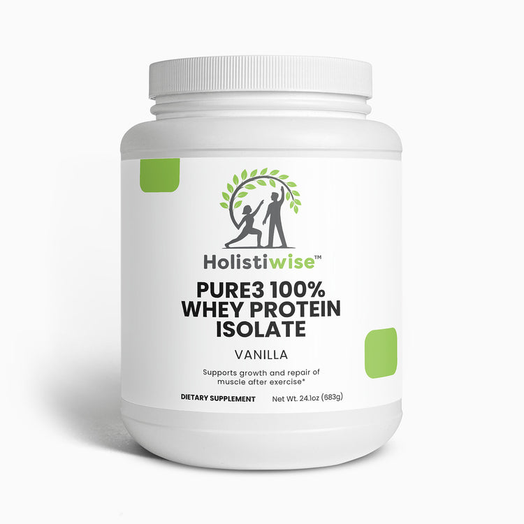 Pure3 100% Whey Protein Isolate – Vanilla | 683g | Lean Muscle + Smooth Recovery