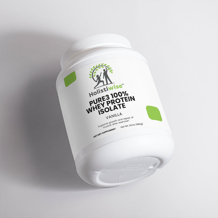 Pure3 100% Whey Protein Isolate – Vanilla | 683g | Lean Muscle + Smooth Recovery