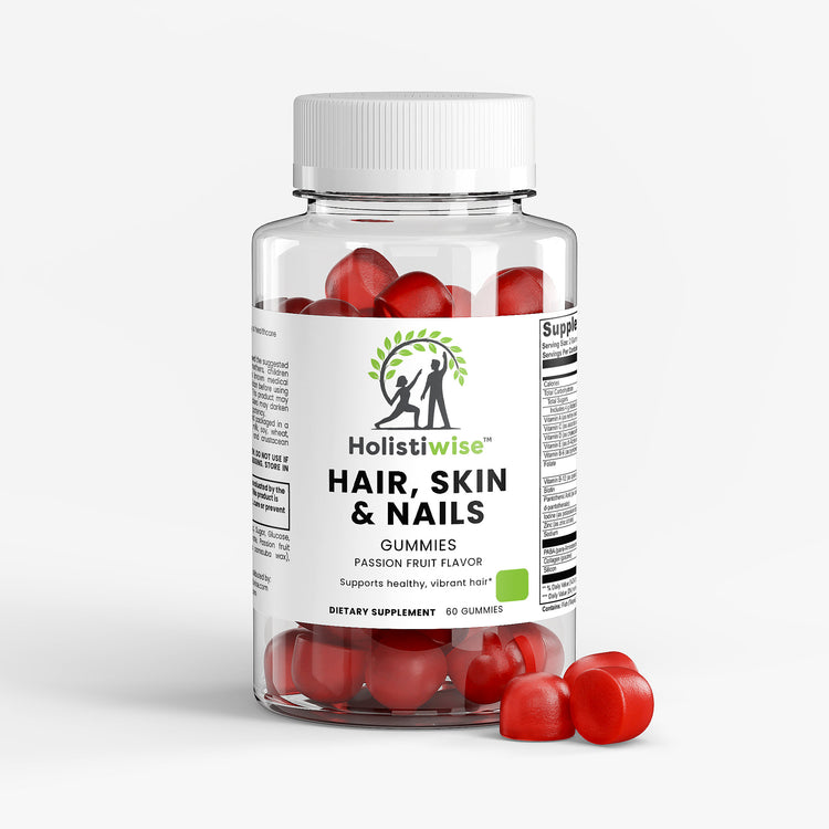 Hair, Skin & Nails Gummies – Biotin + Collagen | 60 Gummies | Radiant Beauty Support