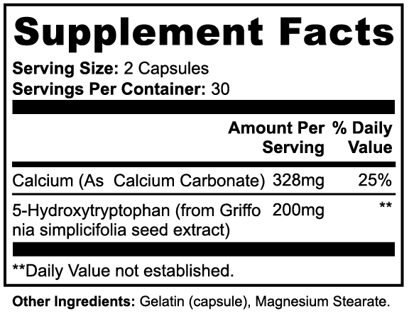 5-HTP – Natural Serotonin Support | Mood, Sleep & Appetite Balance | 60 Capsules | Made in USA