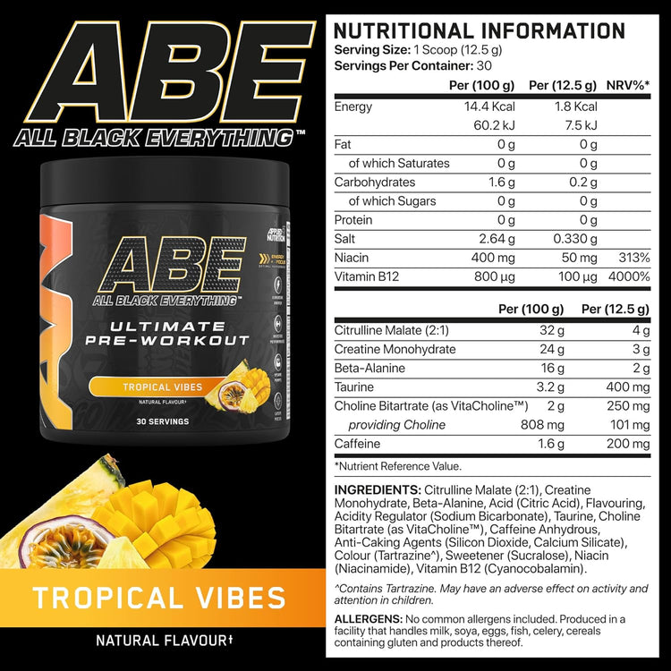 Applied Nutrition ABE (All Black Everything) 375g Tropical