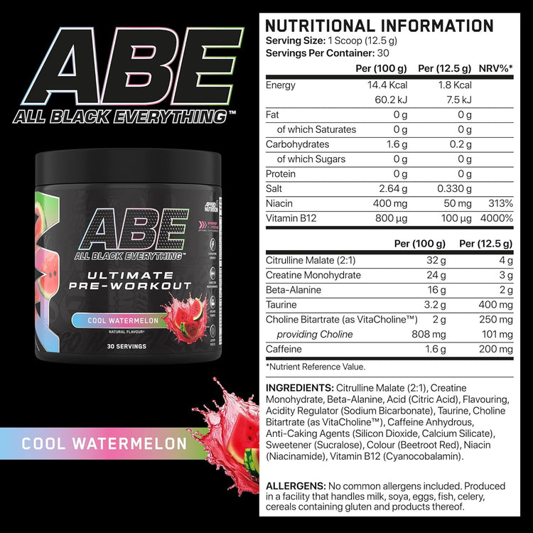 Applied Nutrition ABE (All Black Everything) 375g Cool Watermelon