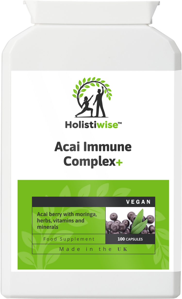 Acai Immune Complex+ Capsules – Acai Berry with Vitamins, Minerals & Herbal Support for Immunity, Energy & Skin