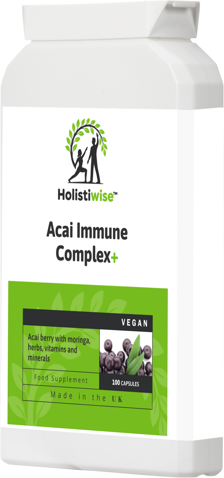 Acai Immune Complex+ Capsules – Acai Berry with Vitamins, Minerals & Herbal Support for Immunity, Energy & Skin