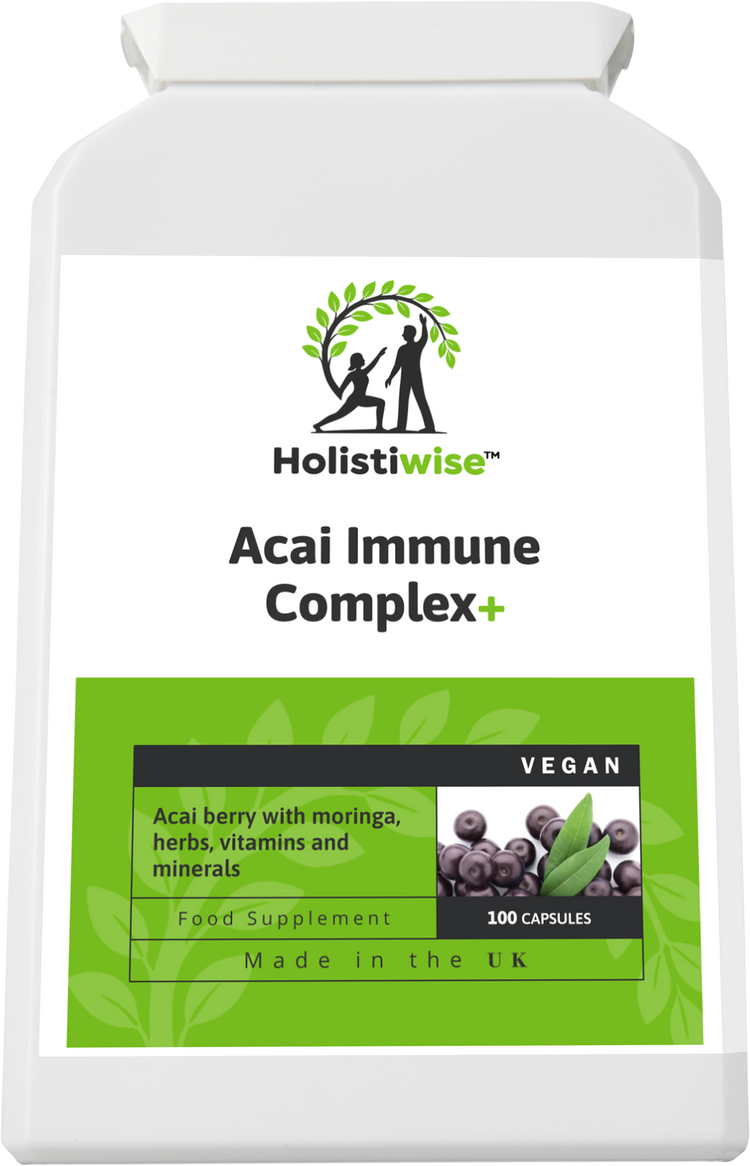 Acai Immune Complex+ Capsules – Acai Berry with Vitamins, Minerals & Herbal Support for Immunity, Energy & Skin