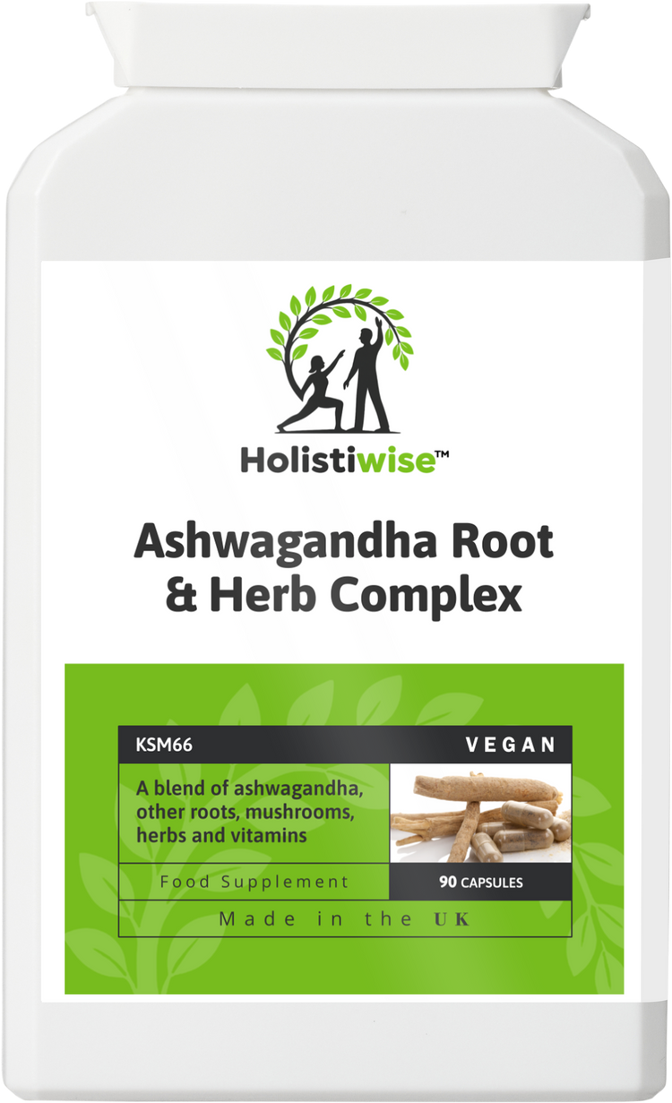 Ashwagandha KSM-66 Panax Ginseng 90 Vegan Root Extract High Strength Capsules