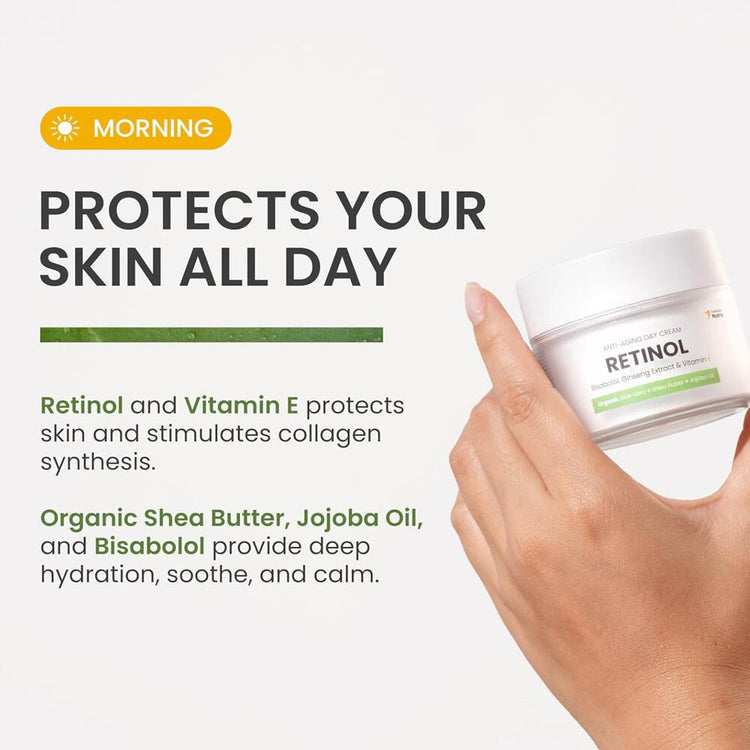 Swedish Nutra Anti-Aging Day Face Cream with Retinol & Vegan Collagen 1 x 50ml