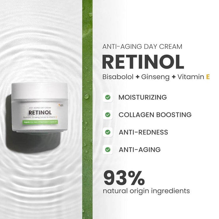 Swedish Nutra Anti-Aging Day Face Cream with Retinol & Vegan Collagen 1 x 50ml