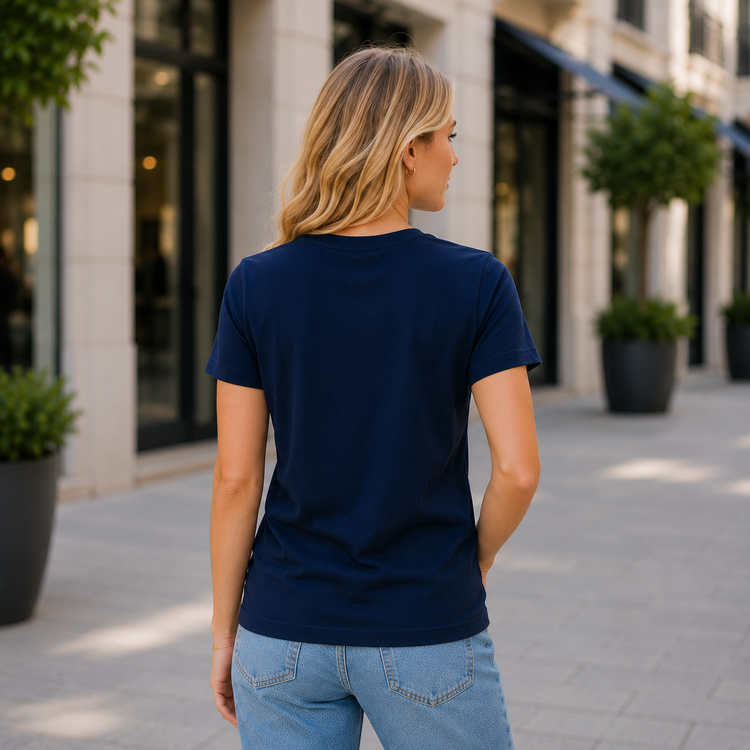 Essential Crew Neck T-Shirt – Navy | 100% Cotton | 160 GSM | Regular Fit