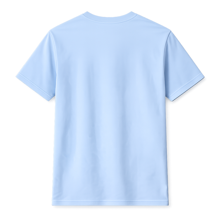 Essential Crew Neck T-Shirt – Sky Blue | 100% Cotton | 160 GSM | Regular Fit