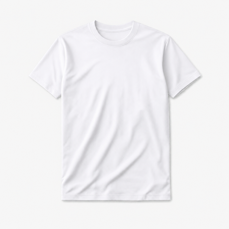 Essential Crew Neck T-Shirt – White | 100% Cotton | 160 GSM | Regular Fit