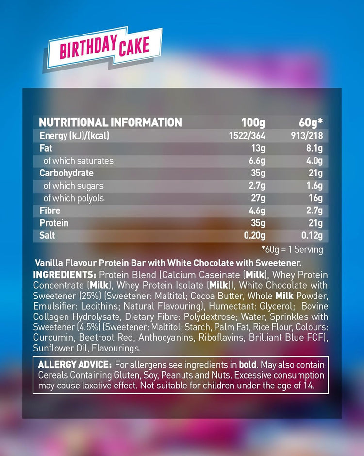 Grenade Protein Bar 12x60g Birthday Cake