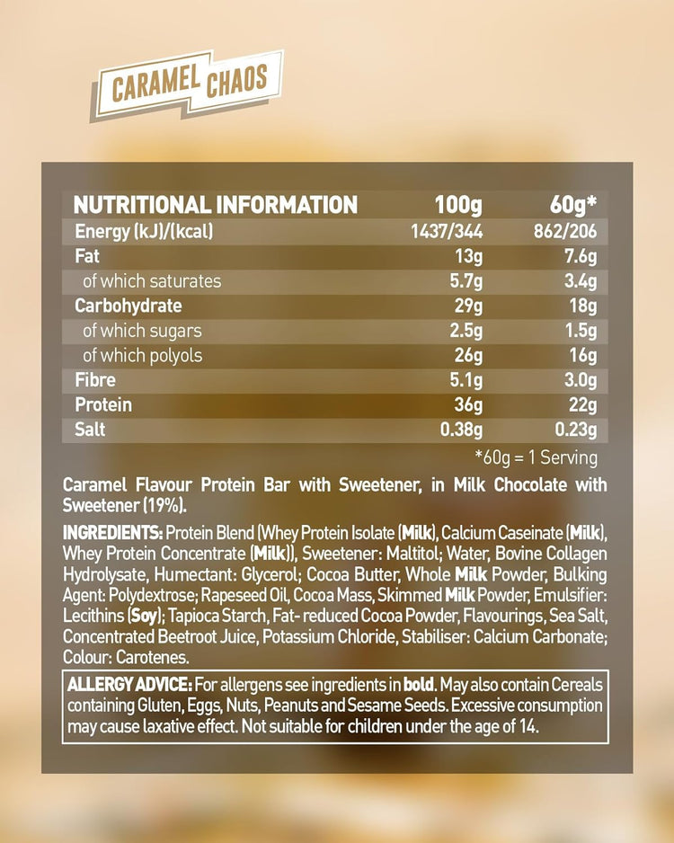 Grenade Protein Bar 12x60g Caramel Chaos