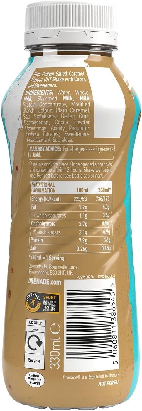 Grenade Protein Shake 8x330ml Salted Caramel