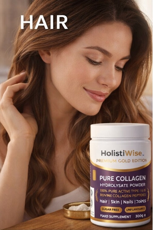 Hydrolysed Collagen Peptides Powder | 10,000mg | Type I & III | Halal | Grass Fed Bovine | Unflavoured 300g UK