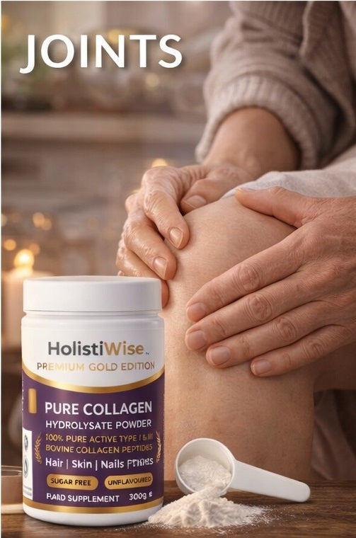 Hydrolysed Collagen Peptides Powder | 10,000mg | Type I & III | Halal | Grass Fed Bovine | Unflavoured 300g UK