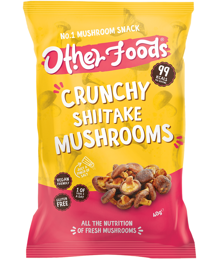 Other Foods Mushroom Crisps 8x40g Crunchy Shiitake Mushrooms