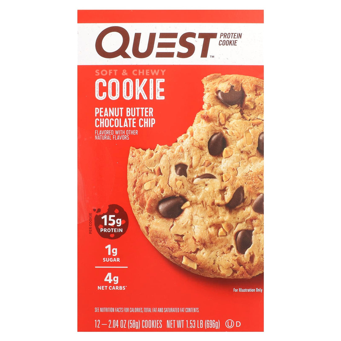 Quest Nutrition Cookie 12x59g Peanut Butter Chocolate Chip