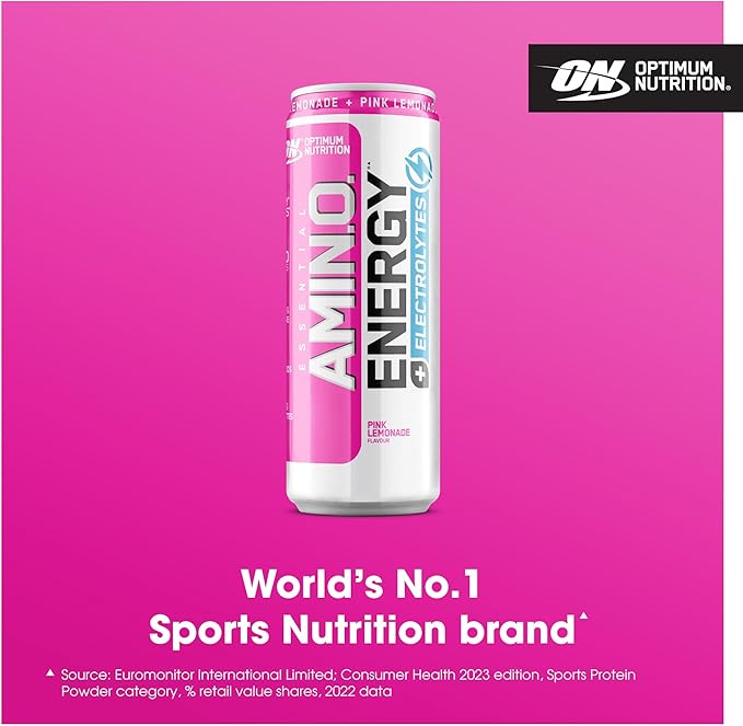 Optimum Nutrition Essential Amino Energy + Electrolytes 24x250ml Pink Lemonade