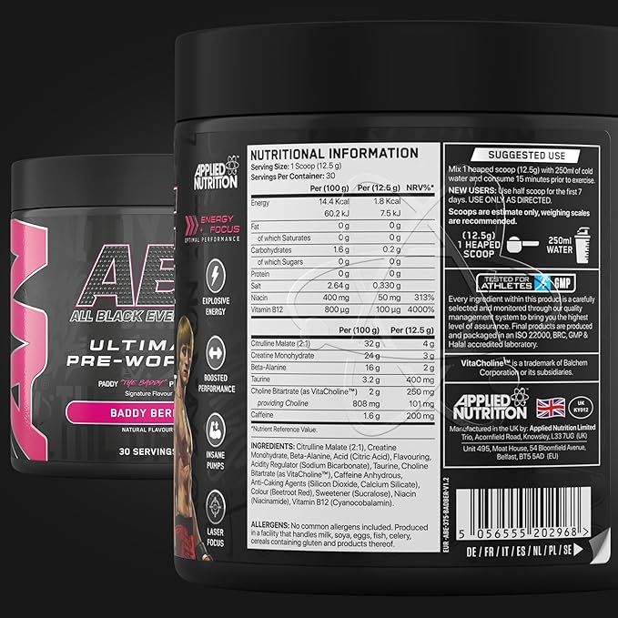 Applied Nutrition ABE (All Black Everything) 375g Baddy Berry