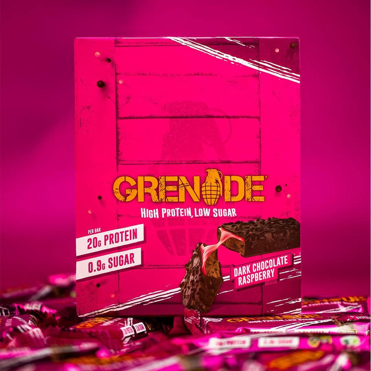 Grenade Protein Bar 12x60g Dark Chocolate Raspberry