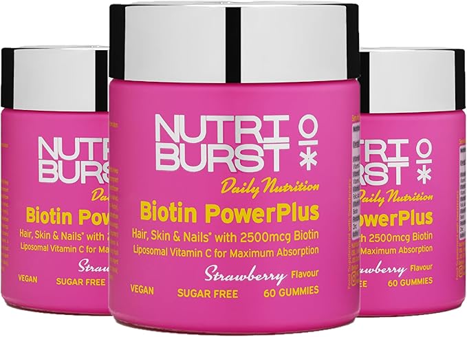 Nutriburst Biotin Powerplus 60 Gummies Strawberry