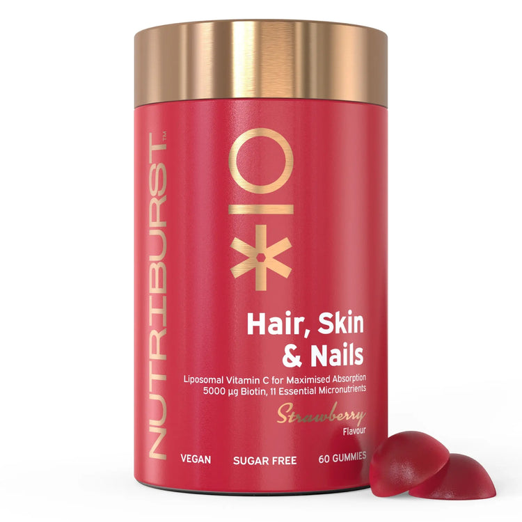 Nutriburst Hair, Skin & Nails 60 Gummies Strawberry