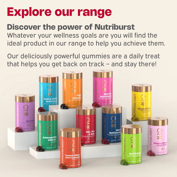 Nutriburst Hair, Skin & Nails 60 Gummies Strawberry