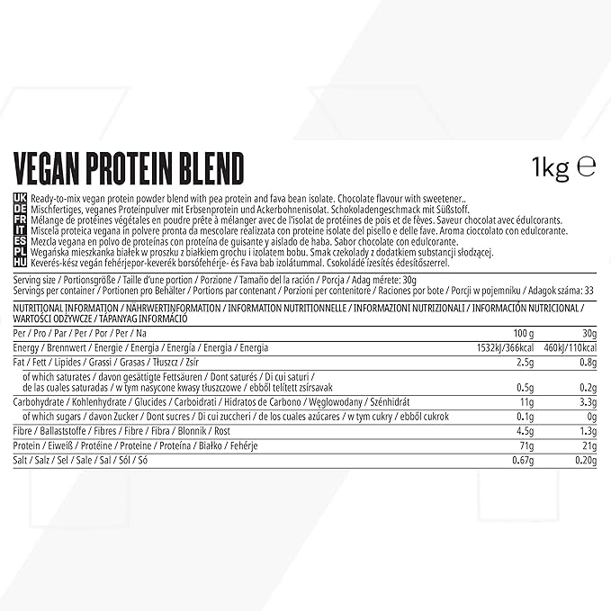 MyProtein My Vegan Protein Blend 1kg Chocolate